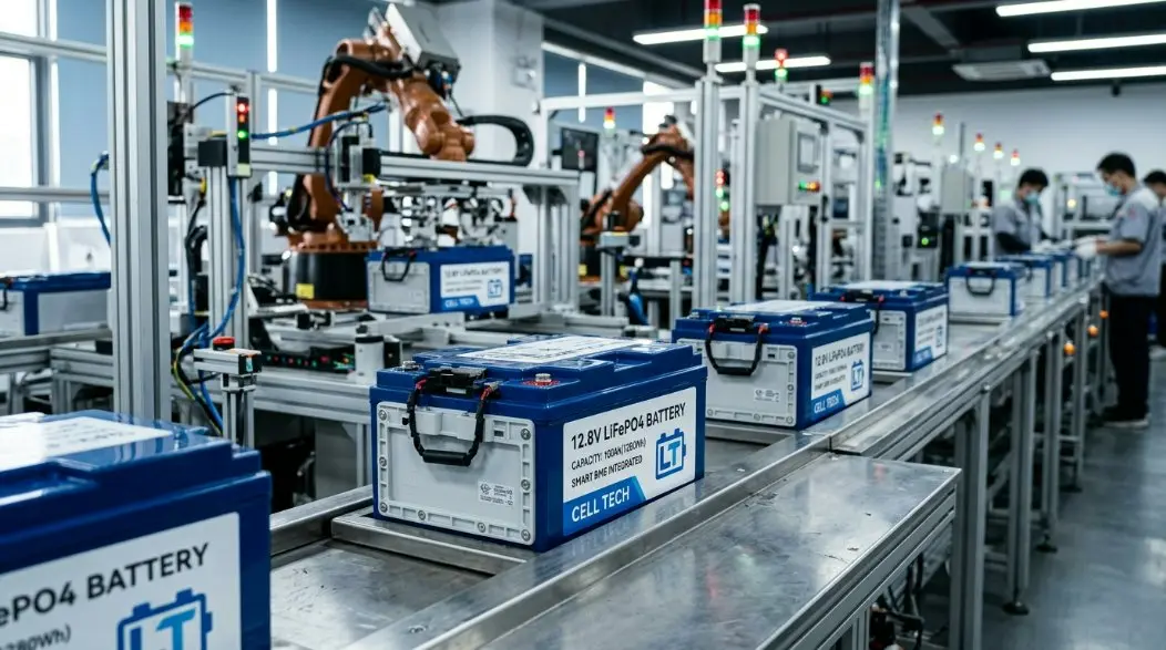 Pirmaujanti 12,8 V LiFePO4 baterijų gamykla Kinijoje: tobulinamas išmanusis miesto apšvietimas ir 2026 m. ES baterijų paso atitiktis