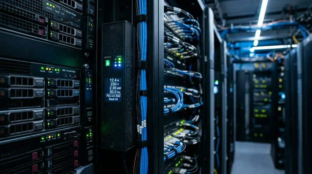 Galutinis išmaniųjų PDU 2026 m. vadovas: AI serverio stovo galia ir automatizuotas ESG ataskaitų teikimas